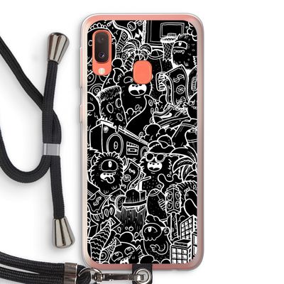 Vexx Black City : Samsung Galaxy A20e Transparant Hoesje met koord
