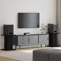 VidaXL Luidspreker standaards 2 pcs zwart eiken 30 x 30 x 40 cm