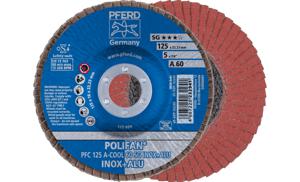 PFERD 67756125 PFC 125 A-COOL 60 SG INOX+ALU Lamellenschijf Diameter 125 mm Boordiameter 22.23 mm Aluminium, Non-ferrometaal, RVS 10 stuk(s)