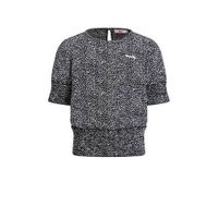 WE Fashion top met all over print zwart/wit - thumbnail
