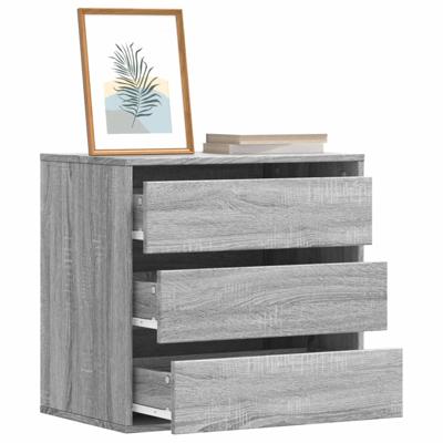 Ladekast 60x41x58 cm bewerkt hout grijs sonoma eikenkleurig