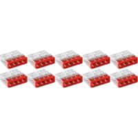 WAGO Lasklem 4 Polig Rood - 0.5-2.5mm² - Set van 10 Stuks