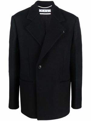 Off-White manteau court à boutonnière croisée - Noir