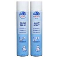 Sneeuwspray - 2x - grote bus - 600 ml - kunstsneeuw - nepsneeuw