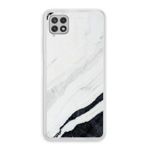 Elegante marmer: Samsung Galaxy A22 4G Transparant Hoesje