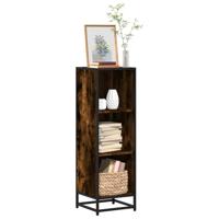 Boekenkast 33,5x33x107,5 cm bewerkt hout gerookt eikenkleurig