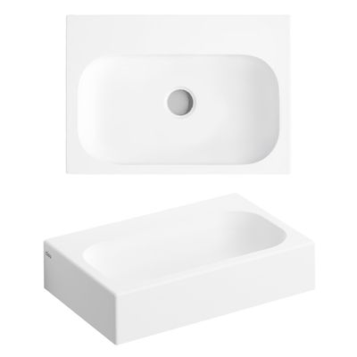 Clou Match Me fontein 45x32cm voorbewerkt kraangat Aluite Wit mat CL/03.13151