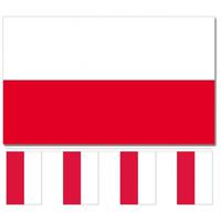 Polen versiering/feestartikelen set - vlag 90 x 150 cm - vlaggenlijn van 300 cm - landen - thumbnail