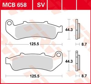 TRW Remblokken, en remschoenen voor de moto, MCB658 Allround organisch