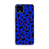 Blue Leopard: Pixel 4 Transparant Hoesje