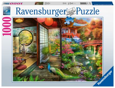 Ravensburger puzzel 1000 stukjes theehuis in Japanse tuin Ravensburger puzzel 1000 stukjes theehuis in Japanse tuin