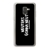 Neuters (zwart): Samsung Galaxy A8 (2018) Transparant Hoesje