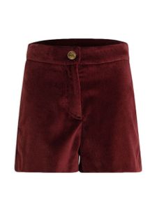 ETRO KIDS short en coton à fini velours - Rouge