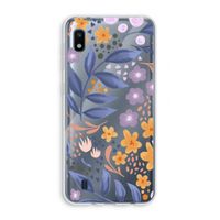 Flowers with blue leaves: Samsung Galaxy A10 Transparant Hoesje