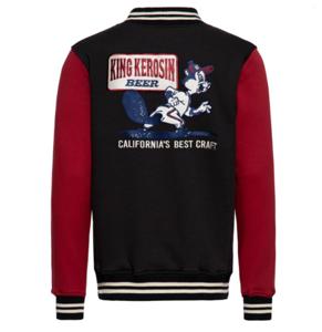 King Kerosin Beer College Jacket Black Red-XL