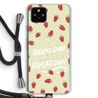 Don't forget to have a great day: Pixel 5a 5G Transparant Hoesje met koord