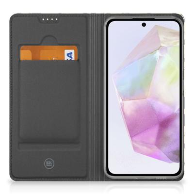 Mobiel BookCase Samsung Galaxy A35 Punk Geel