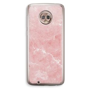 Roze marmer: Motorola Moto G6 Transparant Hoesje