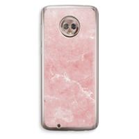 Roze marmer: Motorola Moto G6 Transparant Hoesje