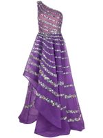 Saiid Kobeisy robe en tulle à une épaule - Violet