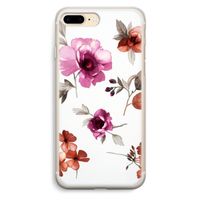 Geschilderde bloemen: iPhone 7 Plus Transparant Hoesje