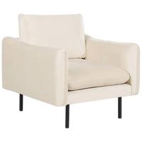 Beliani - VINTERBRO - Fauteuil - Lichtbeige - Fluweel