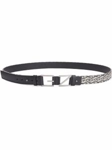 Giuseppe Zanotti ceinture GZ Block à motif monogrammé - Noir