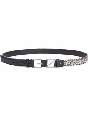 Giuseppe Zanotti ceinture GZ Block à motif monogrammé - Noir