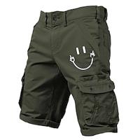 Voor heren Cargoshorts 6 zak Grafisch graffiti Voor buiten Korte Buitensporten Klassiek Zwart Leger Groen Micro-elastisch Lightinthebox