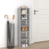 Schoenenrek 27,5x27x102 cm bewerkt hout grijs sonoma