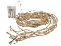 Jute touw 8x2meter op batterij 160 LED lampjes - 5510134