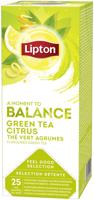 Lipton thee Feel Good Selection, Groene thee citrus, doos van 25 zakjes Lipton thee Feel Good Selection, Groene thee citrus, doos van 25 zakjes