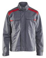 Blåkläder Industriejack. Ongevoerd 40541800 | Grijs/Rood | Maat S - 7330509357286