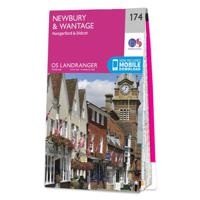 Wandelkaart - Topografische kaart 174 Landranger Newbury & Wantage, Hungerford & Didcot | Ordnance Survey - thumbnail