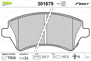 Valeo Remblokset 301679