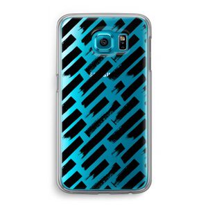 Zwarte vegen: Samsung Galaxy S6 Transparant Hoesje