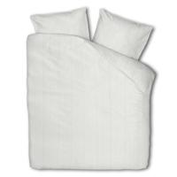 Dekbedovertrek Katoen-Satijn - Hotel Ichigo - Wit - 140x200 Cm - Lits-Jumeaux (240x220 Cm) - Wit Katoen-satijn - Strepen - Presence - Dekbed-Discounter.nl