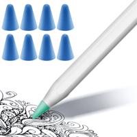 8 STKS antislip Mute slijtvaste NIB cover voor Apple pencil 1/2 (donkerblauw) 8 STKS antislip Mute slijtvaste NIB cover voor Apple pencil 1/2 (donkerblauw)