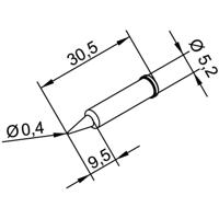 Ersa 102 PD LF 04 Soldeerpunt Potloodvorm, Ersadur Grootte soldeerpunt 0.4 mm Inhoud: 1 stuk(s) - thumbnail