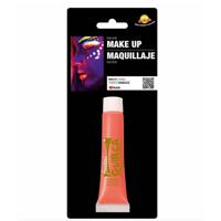 Fiestas Guirca grimeer schmink - Glow in the Dark - neon rood - 10 ml - carnaval/verkleed thema