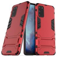 Armor Series Samsung Galaxy S20 Hybrid Case met Standaard - Rood