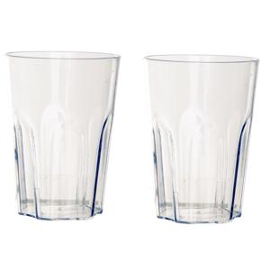 Araven onbreekbare kunststof camping drinkglazen/waterglazen - 4x stuks - 400 ml - polycarbonaatglas