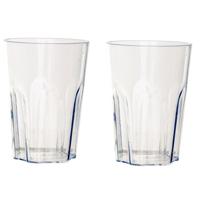 Araven onbreekbare kunststof camping drinkglazen/waterglazen - 4x stuks - 400 ml - polycarbonaatglas