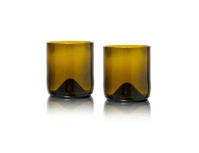 Rebottled glazen - short drink - 2-pack - olive