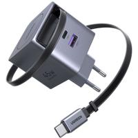 UGREEN Wandlader - 45W - USB-A en USB-C - Uitschuifbaar - Zwart