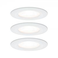 Paulmann Inbouwlamp voor badkamer Set van 3 stuks 19.5 W Wit (mat)