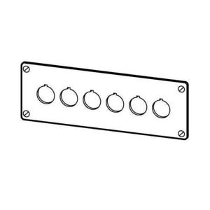 Eaton M22-E6 Inbouwframe 6 inbouwplaatsen (Ø x h) 22 mm x 72 mm Grijs 1 stuk(s)