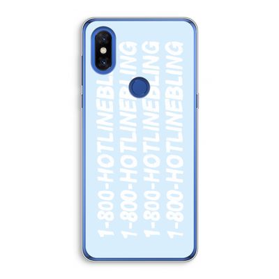 Hotline bling blue: Xiaomi Mi Mix 3 Transparant Hoesje