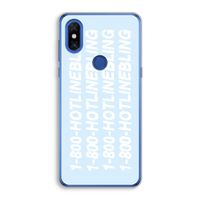 Hotline bling blue: Xiaomi Mi Mix 3 Transparant Hoesje
