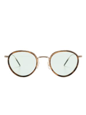 Oliver Peoples lunettes de soleil TK-8 à monture ronde - Marron